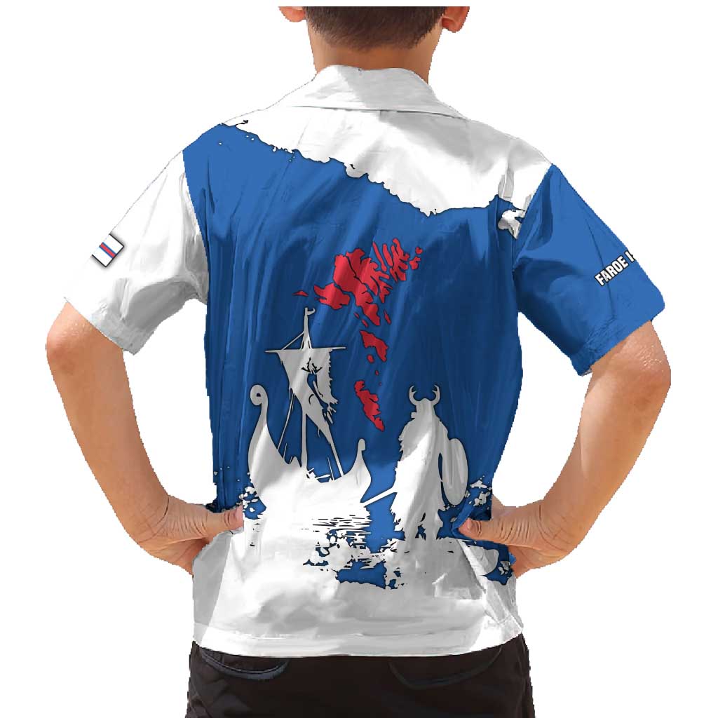 Faroe Islands Family Matching Mermaid Dress and Hawaiian Shirt with Viking Ship and Map Silhouette - Wonder Print Shop
