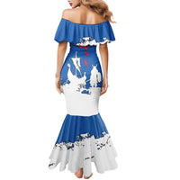 Faroe Islands Family Matching Mermaid Dress and Hawaiian Shirt with Viking Ship and Map Silhouette - Wonder Print Shop