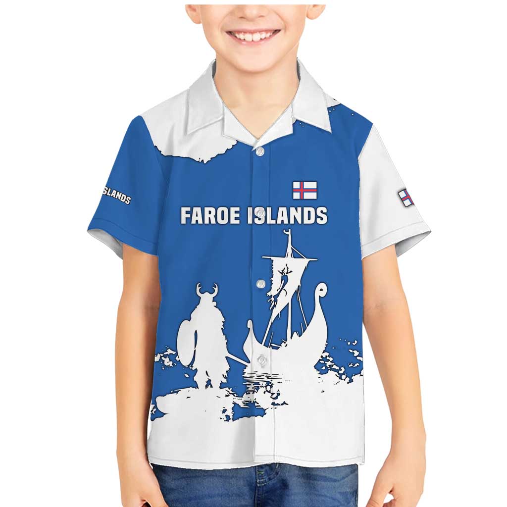Faroe Islands Family Matching Mermaid Dress and Hawaiian Shirt with Viking Ship and Map Silhouette - Wonder Print Shop