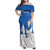 Faroe Islands Family Matching Off Shoulder Maxi Dress and Hawaiian Shirt with Viking Ship and Map Silhouette - Wonder Print Shop