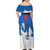 Faroe Islands Family Matching Off Shoulder Maxi Dress and Hawaiian Shirt with Viking Ship and Map Silhouette - Wonder Print Shop
