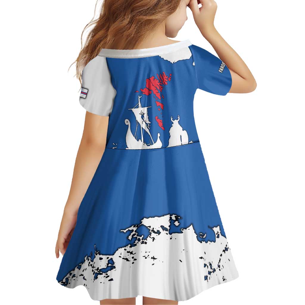 Faroe Islands Family Matching Off Shoulder Short Dress and Hawaiian Shirt with Viking Ship and Map Silhouette - Wonder Print Shop