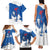 Faroe Islands Family Matching Tank Maxi Dress and Hawaiian Shirt with Viking Ship and Map Silhouette - Wonder Print Shop