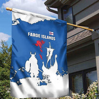 Faroe Islands Garden Flag with Viking Ship and Map Silhouette - Wonder Print Shop