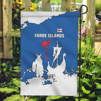 Faroe Islands Garden Flag with Viking Ship and Map Silhouette - Wonder Print Shop