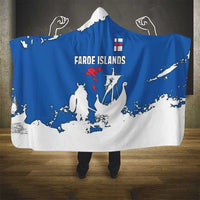 Faroe Islands Hooded Blanket with Viking Ship and Map Silhouette - Wonder Print Shop