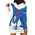 Faroe Islands Hoodie Dress with Viking Ship and Map Silhouette - Wonder Print Shop