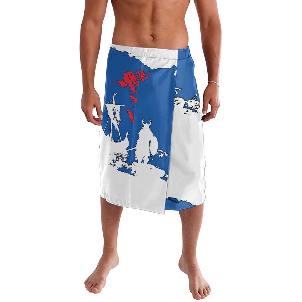 Faroe Islands Lavalava with Viking Ship and Map Silhouette - Wonder Print Shop