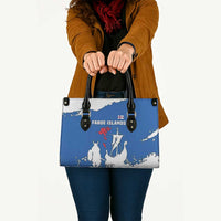 Faroe Islands Leather Bag with Viking Ship and Map Silhouette - Wonder Print Shop