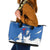Faroe Islands Leather Tote Bag with Viking Ship and Map Silhouette - Wonder Print Shop