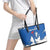 Faroe Islands Leather Tote Bag with Viking Ship and Map Silhouette - Wonder Print Shop