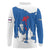 Faroe Islands Long Sleeve Polo Shirt with Viking Ship and Map Silhouette - Wonder Print Shop
