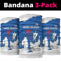 Faroe Islands Neck Gaiter with Viking Ship and Map Silhouette TS04