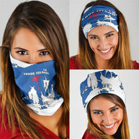 Faroe Islands Neck Gaiter with Viking Ship and Map Silhouette TS04