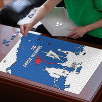 Faroe Islands Puzzle with Viking Ship and Map Silhouette - Wonder Print Shop