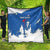 Faroe Islands Quilt with Viking Ship and Map Silhouette - Wonder Print Shop