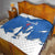 Faroe Islands Quilt with Viking Ship and Map Silhouette - Wonder Print Shop