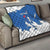 Faroe Islands Quilt with Viking Ship and Map Silhouette - Wonder Print Shop