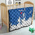 Faroe Islands Quilt with Viking Ship and Map Silhouette - Wonder Print Shop