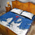 Faroe Islands Quilt Bed Set with Viking Ship and Map Silhouette - Wonder Print Shop