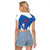 Faroe Islands Raglan Cropped T Shirt with Viking Ship and Map Silhouette - Wonder Print Shop