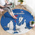 Faroe Islands Round Carpet with Viking Ship and Map Silhouette - Wonder Print Shop