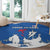 Faroe Islands Round Carpet with Viking Ship and Map Silhouette - Wonder Print Shop