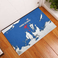 Faroe Islands Rubber Doormat with Viking Ship and Map Silhouette - Wonder Print Shop