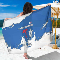 Faroe Islands Sarong with Viking Ship and Map Silhouette - Wonder Print Shop