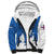 Faroe Islands Sherpa Hoodie with Viking Ship and Map Silhouette - Wonder Print Shop