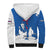 Faroe Islands Sherpa Hoodie with Viking Ship and Map Silhouette - Wonder Print Shop