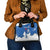 Faroe Islands Shoulder Handbag with Viking Ship and Map Silhouette - Wonder Print Shop