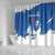 Faroe Islands Shower Curtain with Viking Ship and Map Silhouette - Wonder Print Shop