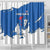 Faroe Islands Shower Curtain with Viking Ship and Map Silhouette - Wonder Print Shop