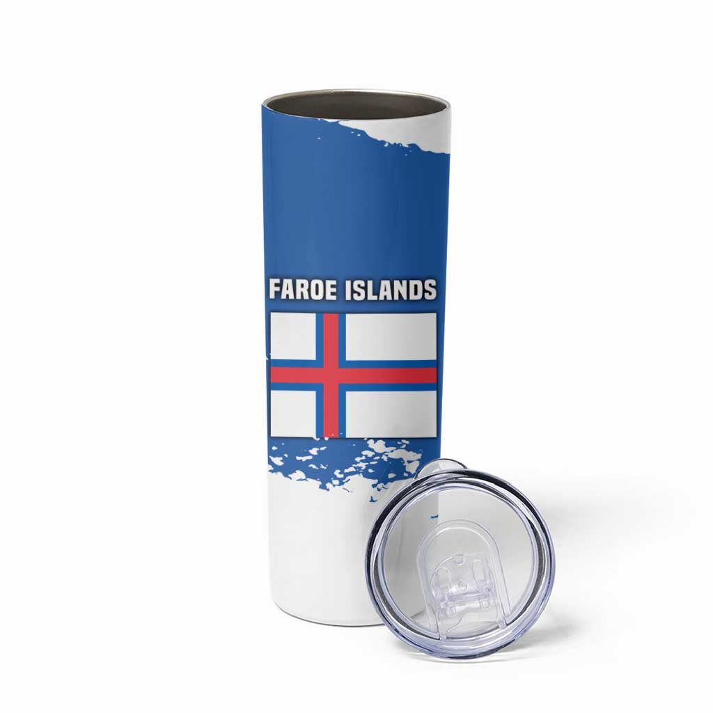 Faroe Islands Skinny Tumbler with Viking Ship and Map Silhouette - Wonder Print Shop