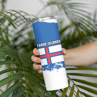 Faroe Islands Skinny Tumbler with Viking Ship and Map Silhouette - Wonder Print Shop