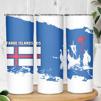 Faroe Islands Skinny Tumbler with Viking Ship and Map Silhouette - Wonder Print Shop