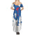 Faroe Islands Summer Maxi Dress with Viking Ship and Map Silhouette - Wonder Print Shop