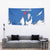 Faroe Islands Tapestry with Viking Ship and Map Silhouette - Wonder Print Shop