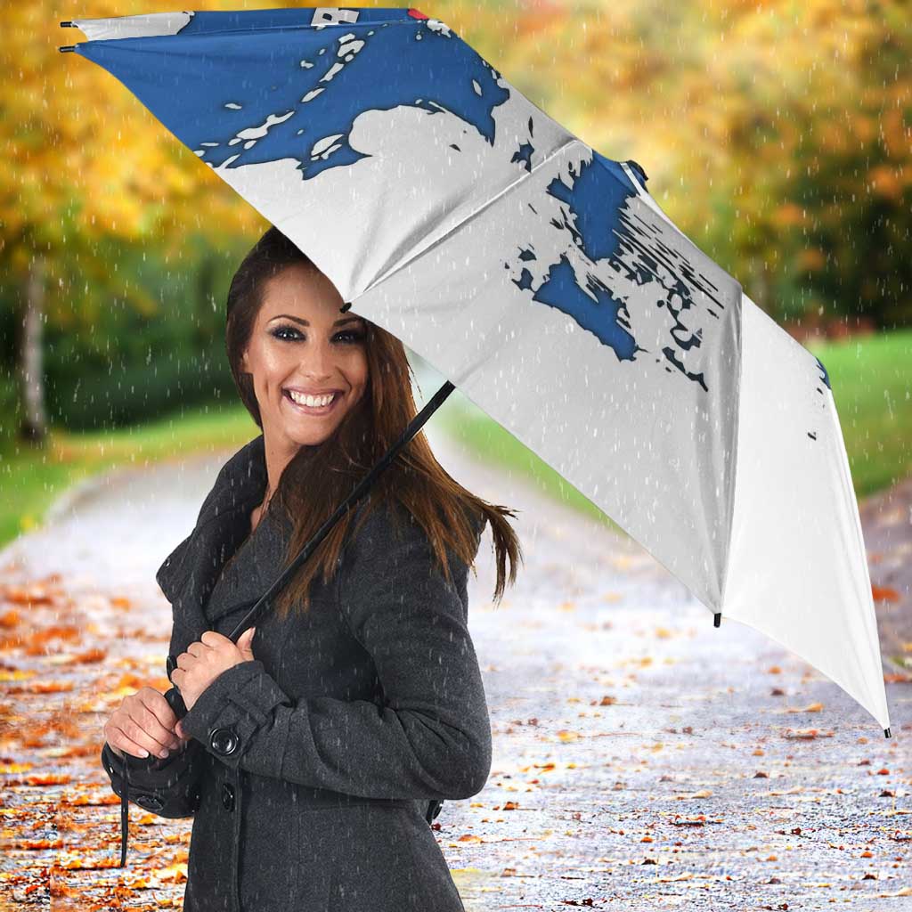 Faroe Islands Umbrella with Viking Ship and Map Silhouette - Wonder Print Shop