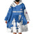 Faroe Islands Wearable Blanket Hoodie with Viking Ship and Map Silhouette - Wonder Print Shop