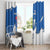 Faroe Islands Window Curtain with Viking Ship and Map Silhouette - Wonder Print Shop