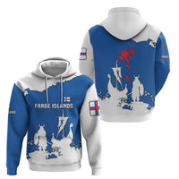 Faroe Islands Zip Hoodie with Viking Ship and Map Silhouette - Wonder Print Shop
