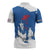 Faroe Islands Zipper Polo Shirt with Viking Ship and Map Silhouette - Wonder Print Shop