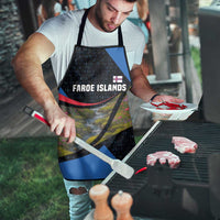 Faroe Islands Apron with Waterfall Nature Scene and Rune Pattern Design - Wonder Print Shop