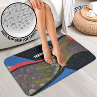 Faroe Islands Bathroom Set with Waterfall Nature Scene and Rune Pattern Design - Wonder Print Shop