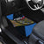 Faroe Islands Car Mats with Waterfall Nature Scene and Rune Pattern Design - Wonder Print Shop