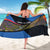 Faroe Islands Sarong with Waterfall Nature Scene and Rune Pattern Design - Wonder Print Shop