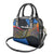 Faroe Islands Shoulder Handbag with Waterfall Nature Scene and Rune Pattern Design - Wonder Print Shop