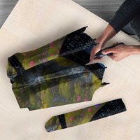 Faroe Islands Umbrella with Waterfall Nature Scene and Rune Pattern Design - Wonder Print Shop